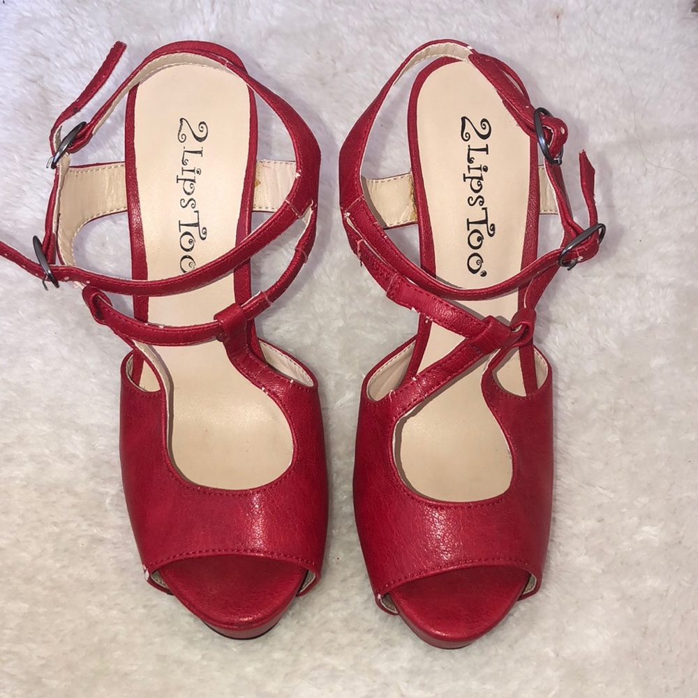 Red Strappy heels